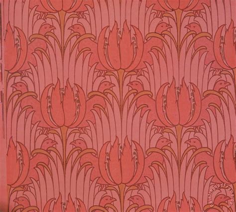 Victorian Voysey Wallpaper Design Painting Wallpaper Design Print For