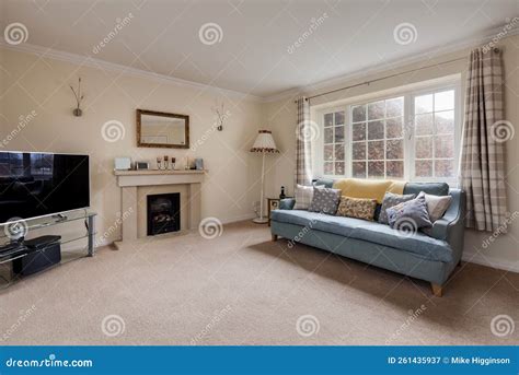 Furnished Living Room With Television Editorial Photography Image Of