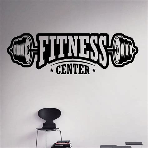 Free Shipping Fitness Center Wall Decal Workout Gym Vinyl Sticker