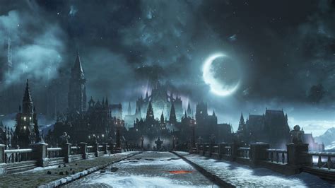 Dark Souls City Bridge During Night Moon 4k 5k Hd Games