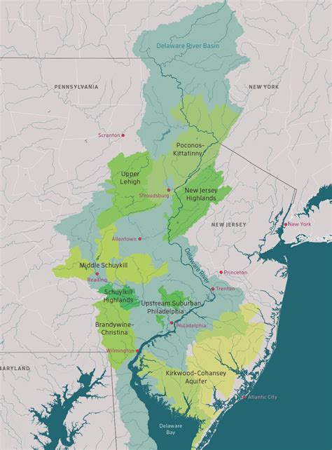 Map Of The Delaware River Map 2023