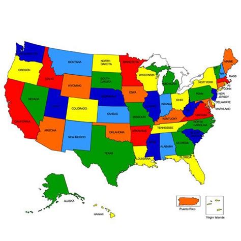 2 Usa Printable Pdf Maps 50 States And Names Plus Editable Map For