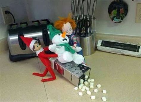 23 Hilariously Creepy Elf On The Shelf Ideas