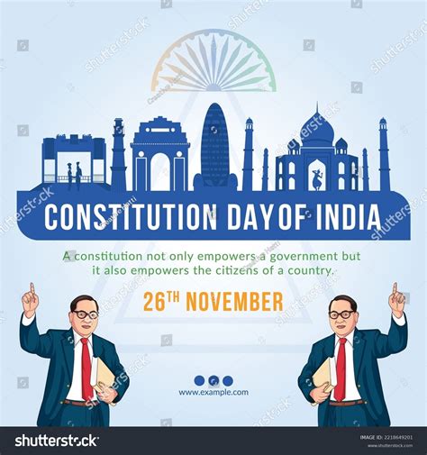 Banner Design Happy Constitution Day India Stock Vector Royalty Free
