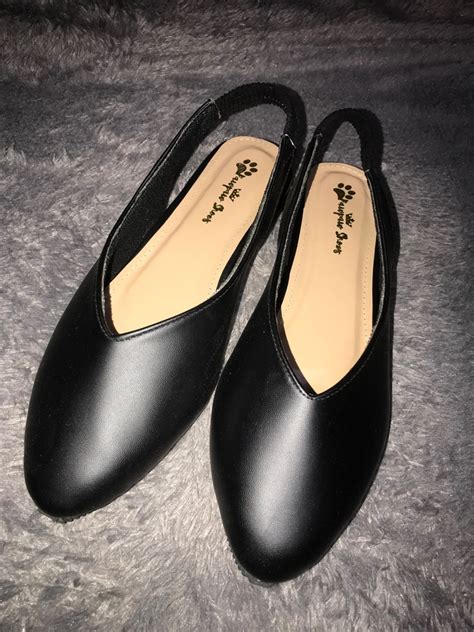 Flat Shoes Hitam Formal Size 43 Setara 26 27cm Black Fesyen Wanita