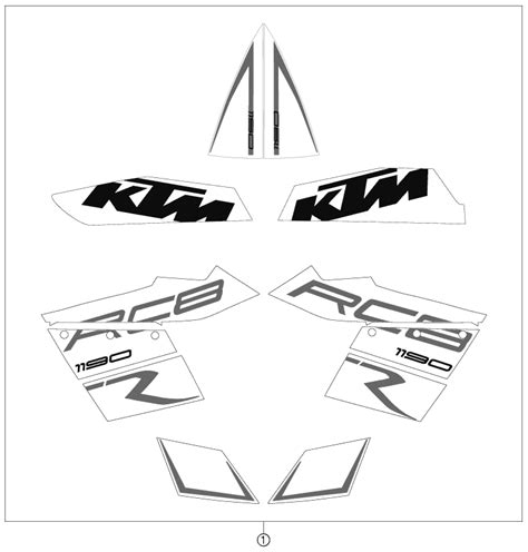 Ktm Fiche Finder Decal Spare Parts For The Ktm 1190 Rc8 R Black Usa
