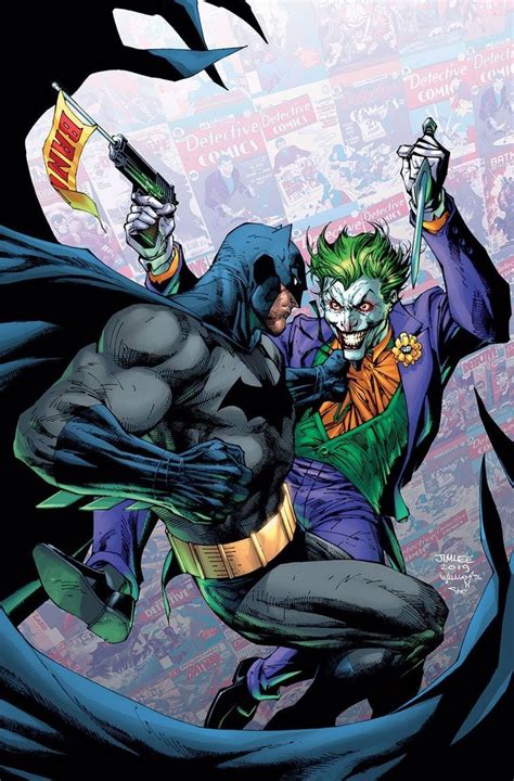 Batman And Joker Fighting Over The City
