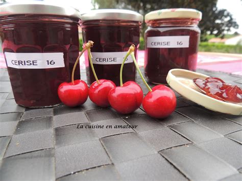 La cuisine en amateur de Maryline Confiture de cerises et vanille au