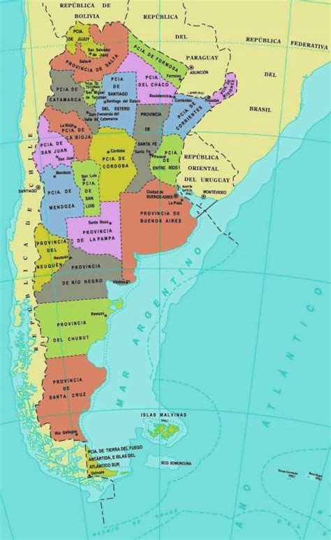 Mapa Político De Argentina