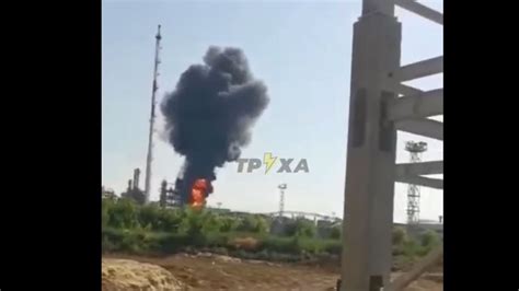 Explosion And Fire At Russian Oil Refinery After Drone Attack Newsy Today