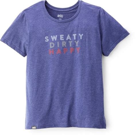 Rei Co Op Sweaty Dirty Happy T Shirt Womens Plus Sizes Rei Co Op