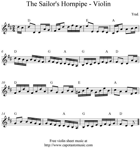 free sheet music scores the sailor s hornpipe free violin sheet mulsic notes violin sheet