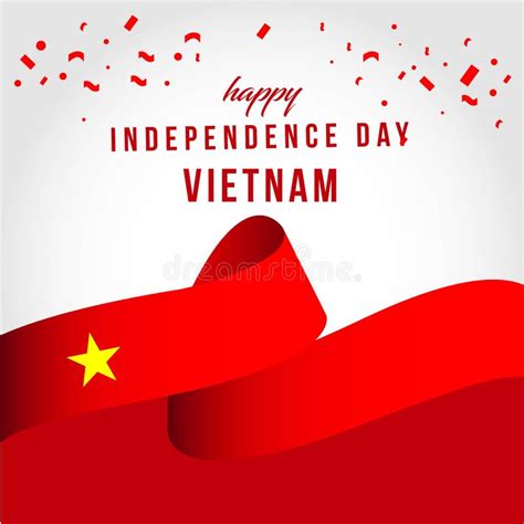 Happy Vietnam Independent Day Vector Template Design Illustration Stock