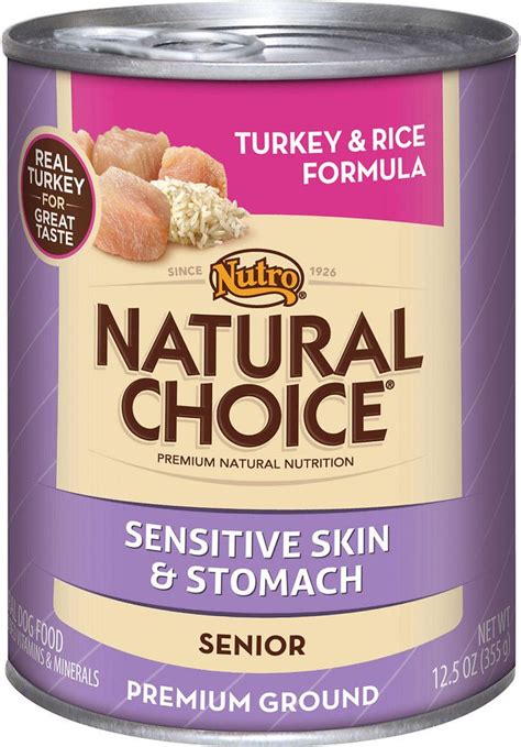 Chicken, brewers rice, chicken meal, yellow peas, cracked pearled barley Nutro Natural Choice Sensitive Skin & Stomach Senior ...