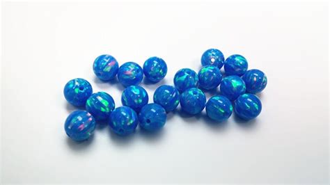 4 5 Mm Redish Blue Opal Bead Synthetic Opal Lab Created Opal Round
