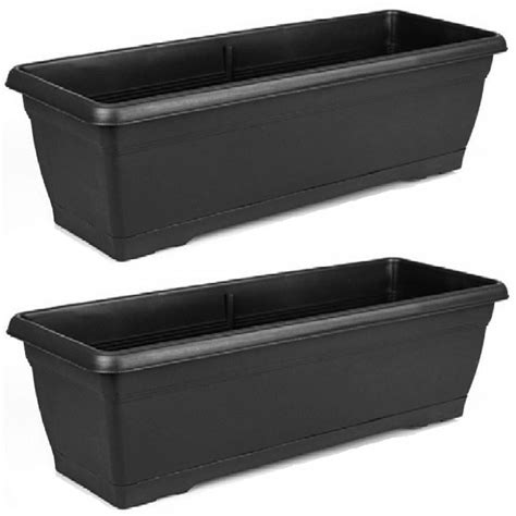 Top 55 Of Black Plastic Trough Planters Colordailyart