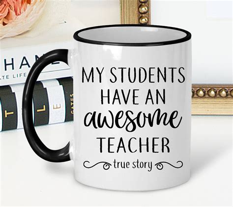 Personalized Teacher Mug Christmas Gift For Teacher Mug Etsy