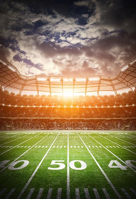 Sunset Stadium Football Field Backdrop For Photography Lv 311 Dbackdrop