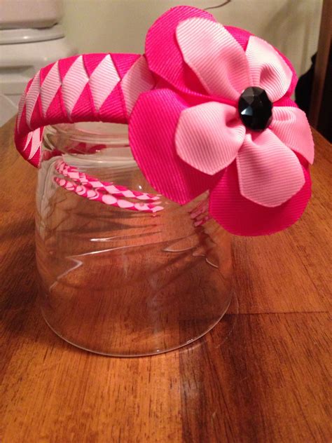 Pink Flower Headband Pagesleap Boutique