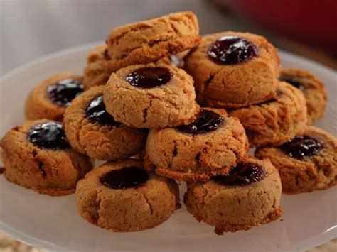 Almond cloud cookies have a light crunch on the outside and a fluffy meringue inside, that's why i named them almond cloud cookies. Chewy Almond and Cherry Thumbprint Cookies Recipe | Giada ...