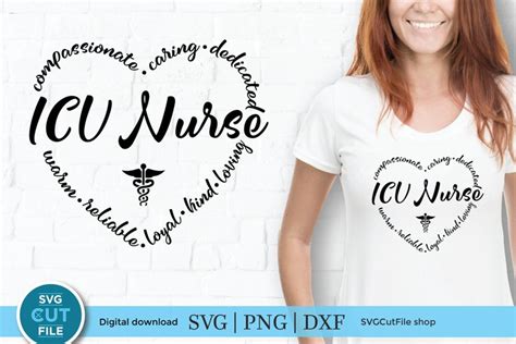 Icu Nurse Svg Perfect For Ts Like Shirts And Totes