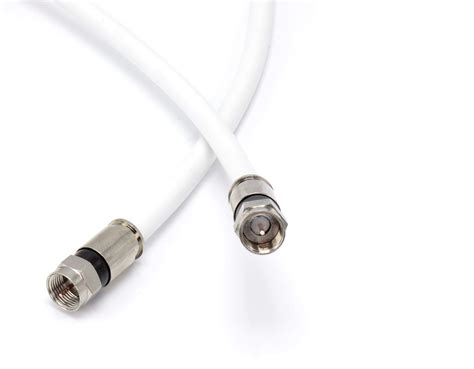Buy 20 Feet White Rg6 Coaxial Cable Coax Cable With Connectors F81
