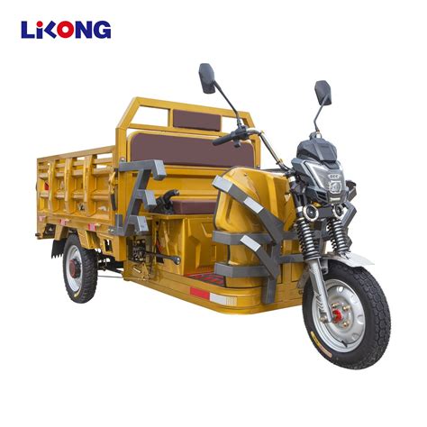Three Wheel Electric Tricycle With Dump Bucket Hydraulic Lift Cargo