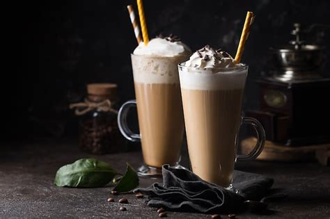 Premium Photo Cold Coffee Drink Frappe Or Frappuccino With Whipped