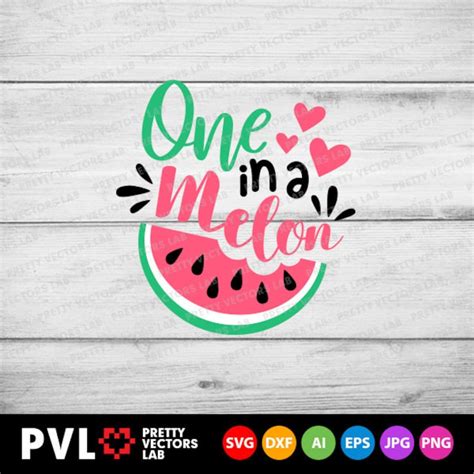 One In A Melon Svg Watermelon Svg Summer Cut Files Vacation Etsy
