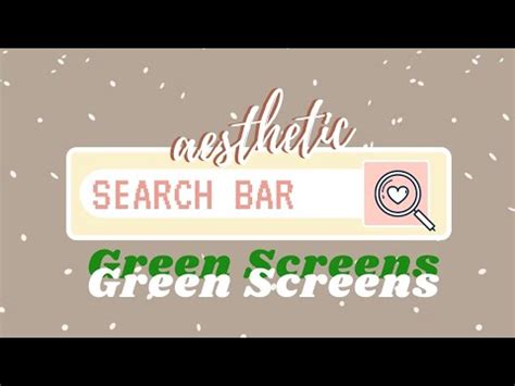 Aesthetic waterproof stickers by honeybutterflyco on etsy. Aesthetic and Cute Search Bar (green screen) | Must Haves ...