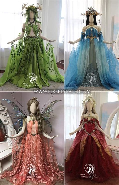 In A Circle From Top Left Earth Air Fire Water Elemental Firefly Goddess Costumes They Cost