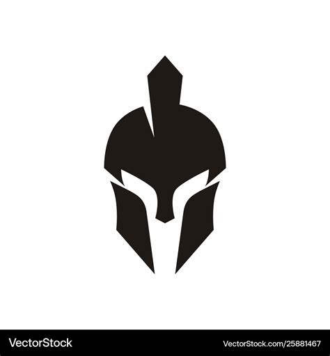Spartan Helmet Logo Design Royalty Free Vector Image