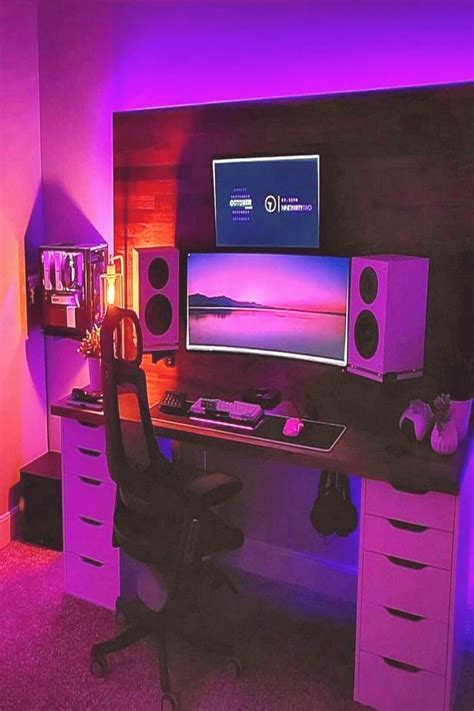 Anime Gaming Setup Monitor Video Game Rooms Gaming Setup Anime