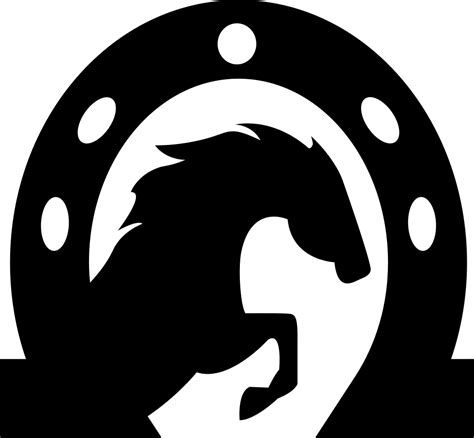 Horse Head Inside A Horseshoe Svg Png Icon Free Download 74633