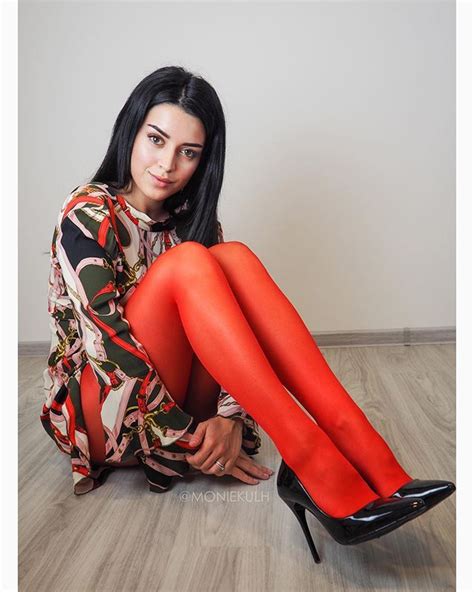 𝕸𝖔𝖓𝖎𝖊 🇨🇿 On Instagram “red Pantyhose What Do You Think Do I Look Good In Them 😁 Btw They