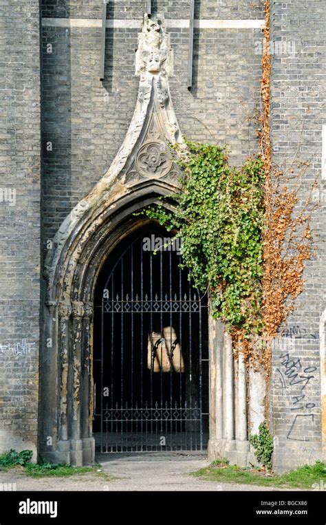 Gothic Style Entrance To The Chapel In Abney Park Cemetery London