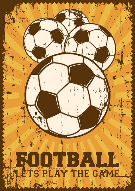 Soccer Football Sport Retro Pop Art Poster Signage 640679 Vector Art At
