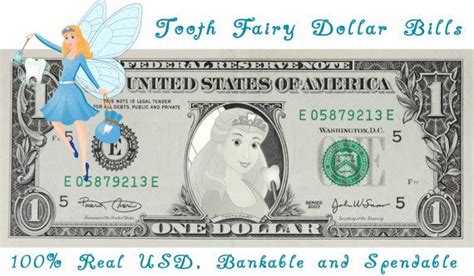 Tooth Fairy T Official Tooth Fairy Dollar Bill Real Usd Etsy In