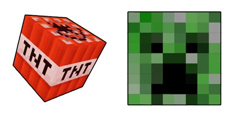 Minecraft Tnt And Creeper Cursor Sweezy Custom Cursors