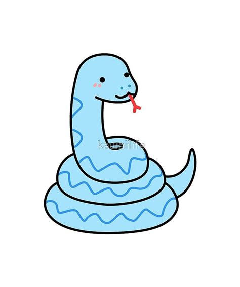 Kawaii Snake Sticker By Kawaiilife Cute Easy Drawings Cute Doodle