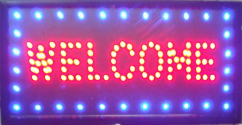 2018 2016 Led Neon Light Welcome Sign With Animation Onoff Switchs For