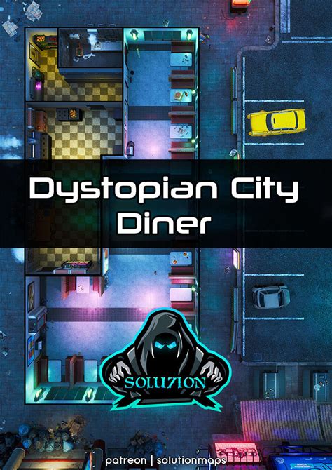 Dystopian City Parlour Static Cyberpunk Battle Map Battlemaps Gambaran