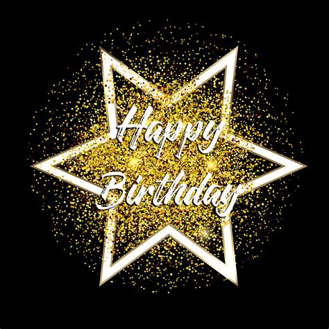 Gold Glitter Happy Birthday Background Download Free