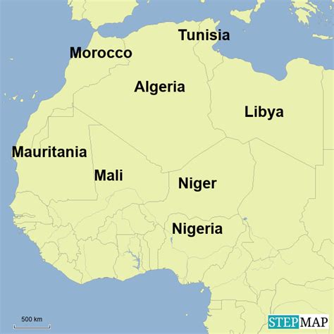 Stepmap North Africa Landkarte Für Africa