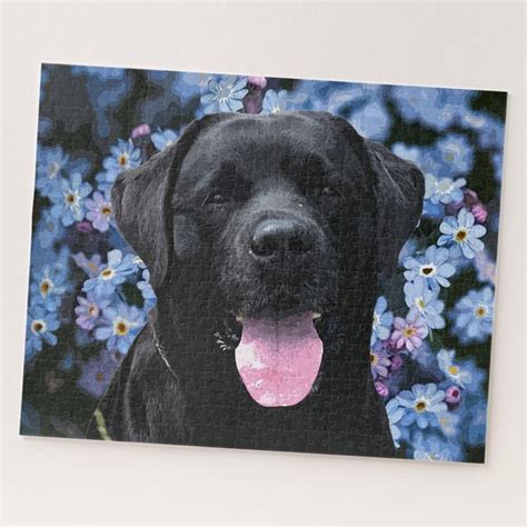 Forget Me Knot Black Labrador Jigsaw Puzzles Dog Lovers 3d Printed Art