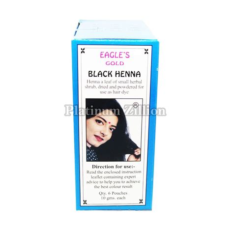 Eagles Gold Black Henna Hair Colour Color Dye Powder Unisex 4 Boxes