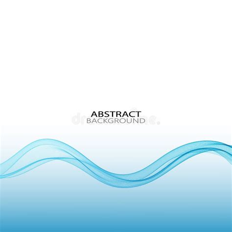 Wavy Lines Blue Wave Vector Abstract Background Eps10 Stock Vector