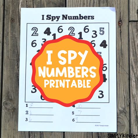 I Spy Numbers Free Printable Simply Kinder