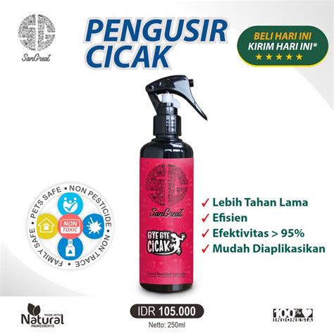 Jual Pengusir Cicak Spray Non Pestisida Bye Bye Cicak Spray 250 Ml