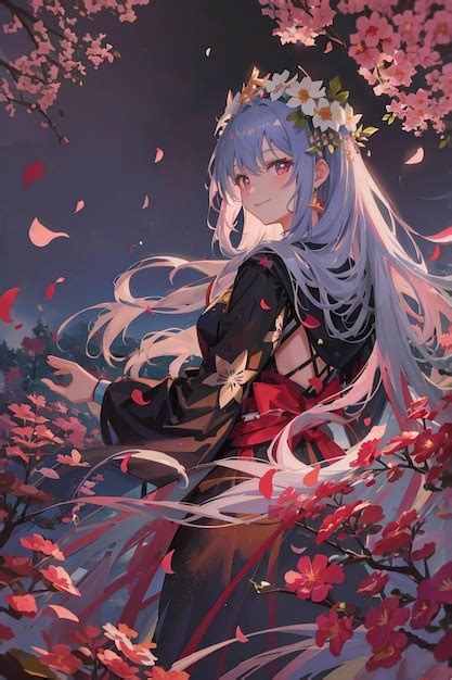 Premium Ai Image Anime Girl In A Forest